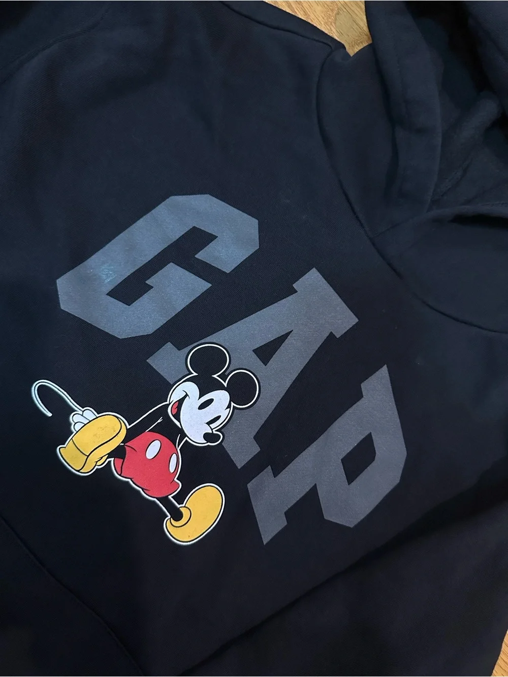 GAP Black Hoodie with Mickey Graphic
